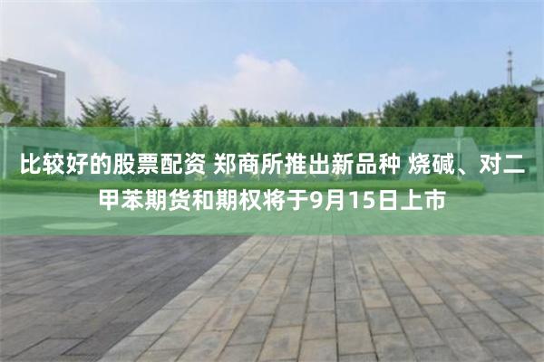 比较好的股票配资 郑商所推出新品种 烧碱、对二甲苯期货和期权将于9月15日上市