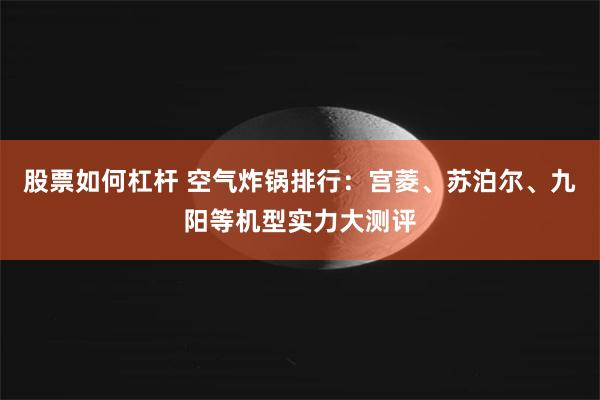 股票如何杠杆 空气炸锅排行：宫菱、苏泊尔、九阳等机型实力大测评