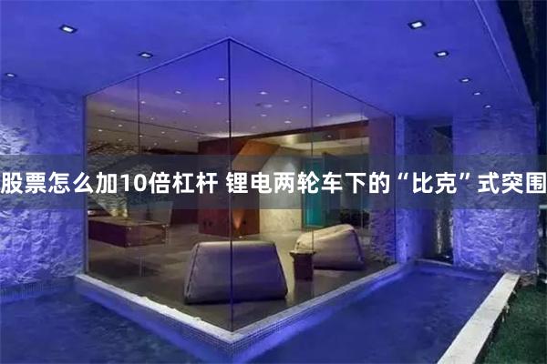 股票怎么加10倍杠杆 锂电两轮车下的“比克”式突围